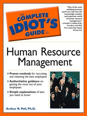 The Complete Idiot S Guide To Human Resource Management By Arthur Pell 183 Overdrive Rakuten